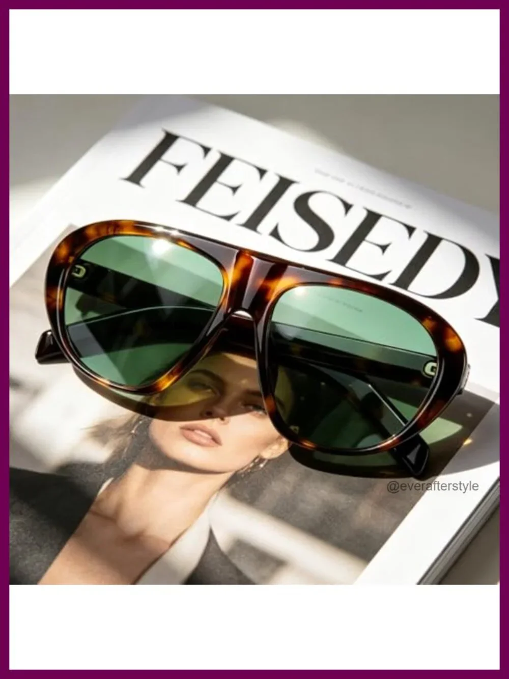 Oversized Retro Aviator Sunglasses UV Protection
